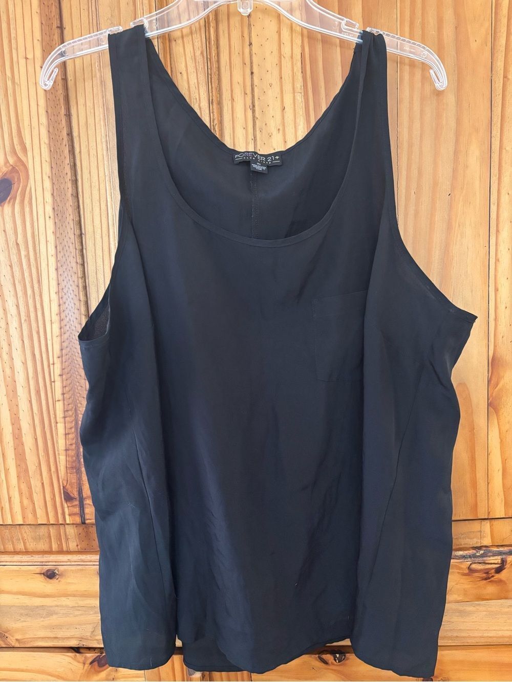 𝅺****** 5 for $25 Forever 21 Plus Black Pocket Tank